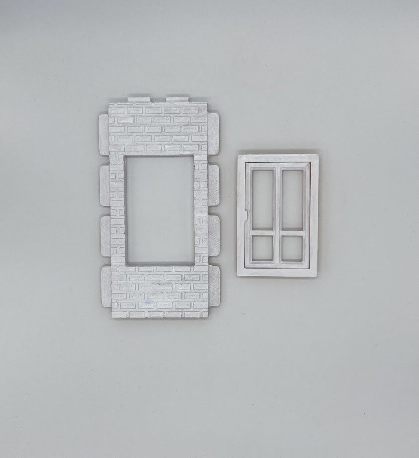 Steck: Paret de ladrillos con hueco Ventana