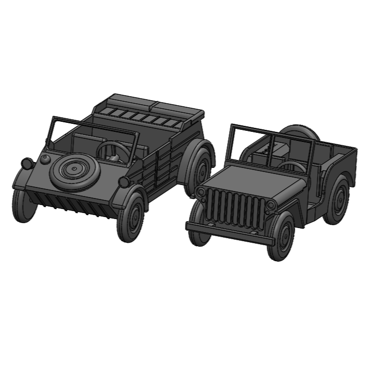 Pack STL: Kübelwagen+Jeep Willys