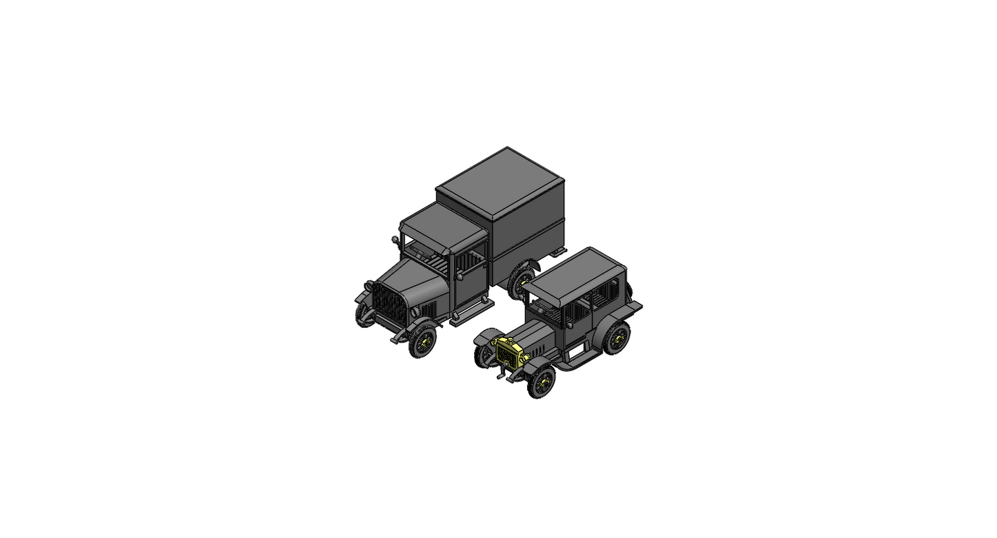 STL Pack: Truck + Victorian Car