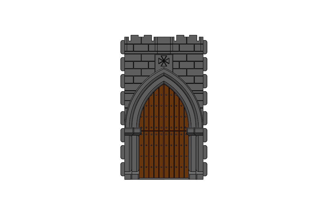 Puerta Medieval con Cruz STECK 2x2