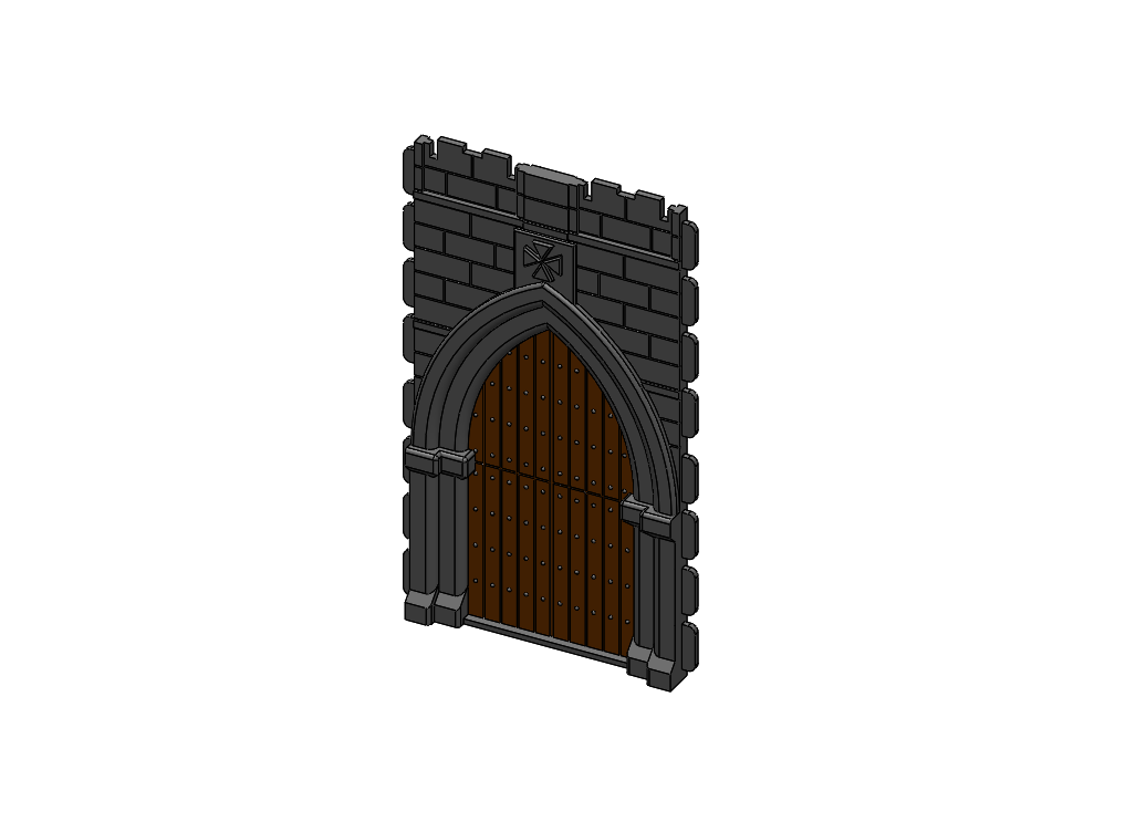 Puerta Medieval con Cruz STECK 2x2