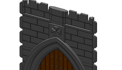 Puerta Medieval con Cruz STECK 2x2